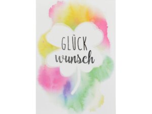 ABCCards ABC GlÃ¼ckwunschkarte Mini Kleeblatt 34439