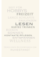 ABCCards ABC GlÃ¼ckwunschkarte Ruhestand Zeit fÃ¼r 52271