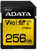 ADATA SDXC Card 256GB, Premier ONE UHS-II ASDX256GUII3CL10C