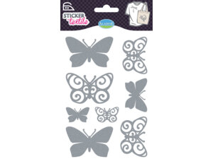 AladinE Textilsticker Schmetterlinge Glitzer 41416A1