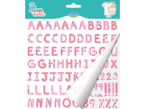 AladinE Textilsticker Alphabet rosa SV 41451