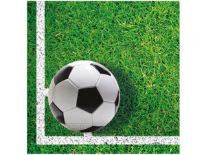 Amscan 20 Servietten Fussball 33x33cm 72886869