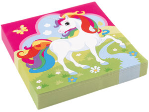 Amscan 20 Servietten Einhorn 33x33cm 7289902103
