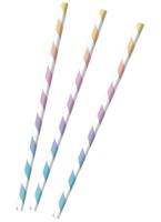 Amscan 12 Trinkhalm Pastel Rainbow 7289904286
