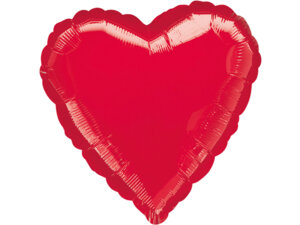 Amscan Folienballon Herz rot 45cm 7631058415