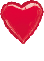 Amscan Folienballon Herz rot 45cm 7631058415
