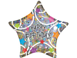 Amscan Folienballon Stern Happy Birt. 76313501