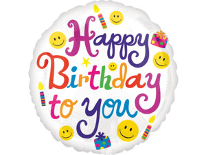 Amscan FB Happy B. Smiley rund 45cm 76326732