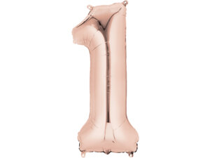 Amscan Folienballon Zahl 1 Rosé Gold 7633621001