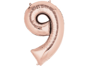 Amscan Folienballon Zahl 9 Rosé Gold 7633622001