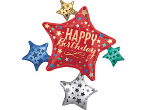 Amscan FB Happy Birth. Sterne 81x88cm 7633905701
