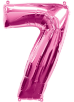 Anagram Folienballon Zahl 7 pink 76315919