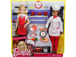 Barbie 2er Set Karriere-Puppen: Köchin und Kellnerin FCP66