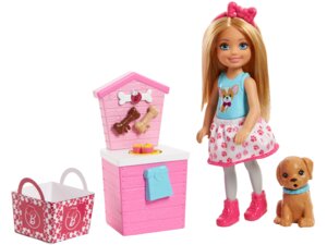 Barbie Chelsea Puppe mit Hündchen-Stand FHP67