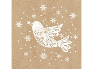 Braun + Company B+C Weihnachtsservietten Winter Dove 111125513