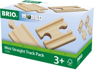 BRIO Gerade Mini-Schienen 4 Stk. Ausgleichsschienen, 7x4 cm, 40233393