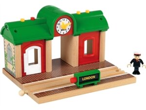 BRIO Sprechender Bahnhof 3-teilig, 230x170x140 mm, Batt. 3xAA exkl., ab 3 J. 40233578