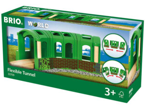BRIO Flexibler Tunnel Brio, 3-teilig, Kunststoff/ Holz, 21.6x8.2x8.4 cm 40233709