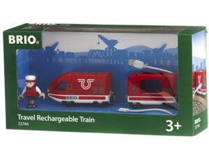 BRIO Roter Akku-Reisezug 3-teilig, 18.9x3.7 cm, 40233746