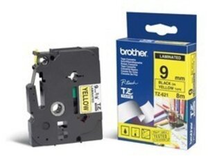 Brother PTOUCH Band, laminiert schwarz/gelb TZ621