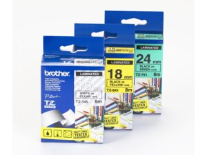 Brother PTOUCH Band, laminiert schwarz/gelb TZ641