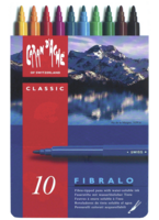 Caran d’Ache Filzstift Fibralo, 10 Stück ungiftig, auswaschbar, in Metallschachtel 30310