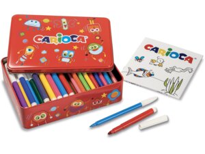 CARIOCA Fasermaler Metallbox rot 4273603