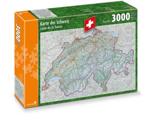 carta.media Schweizer Karte der Schweiz - Puzzle [3000 Teile]