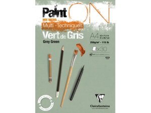 Clairefontaine PaintON Block grÃ¼ngrau 975705C