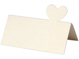 CreativCompany Creativ Company Tischkarte Herz weiss 23049