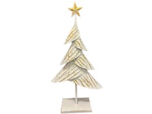 Dameco Aufsteller Weihnachtsbaum,Weiss-Gold 23262A1
