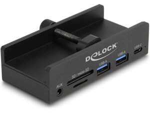 Delock Externer USB Hub, 3 Port, CardReader 64285