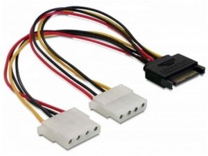 Delock Y-Kabel Kabel: 1x SATA zu 2x Molex 65159
