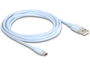 Delock USB-Kabel A-C, 2.5m, Silikon Kabel 81223