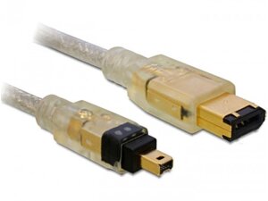 Delock Kabel FireWire IEEE 1394B 6Pol/4Pol, 1Meter 82576