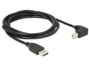 Delock USB2.0-Kabel A-B: 2m, schwarz 83528