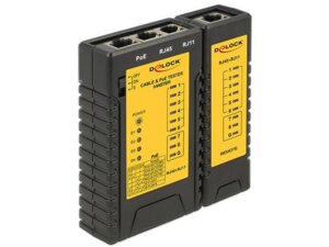 Delock LAN-Tester fÃ¼r Netzwerk RJ12 &amp; RJ45 mit POE 86107A1