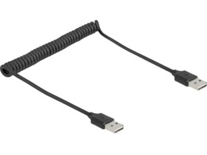 Delock USB2.0 Spiralkabel A-A, 50-80cm 90124