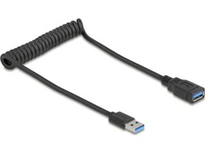 Delock USB3.1 Spiralkabel A-A 40-60cm 90367