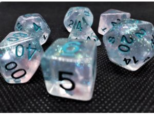 Dice4friends Würfelset Confetti: Mystic Blue (7) DIC09169