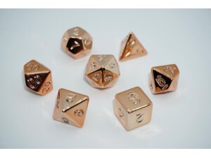 Dice4friends Würfelset Shiny: Champagner (7) DIC37256