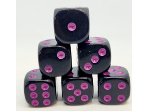 Dice4friends Würfelset D6: Opaque/Neon Purple (12) DIC37285