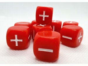 Dice4friends Würfelset: Fate/Fudge Red (12) DIC70716