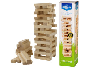  Holzturm Tumble Tower Outdoor Play Stapelspiel, 36 Holzklötzchen, ab 5 Jahren 72131321