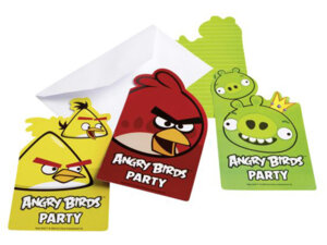  6 Einladungs-Sets Angry Birds 728552368