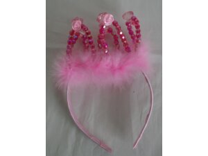  Krone Prinzess pink mit Haarreif, Steinchen, Marabu 82505610