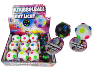  Knubbelball mit Licht ass. (12) 2-fach (eines wird geliefert ass., Ø 55 mm, im Display, ab 3 Jahren 88924842