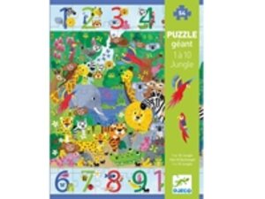 DJECO Puzzle 1 bis 10 Dschungel 54 Teile DJ07148