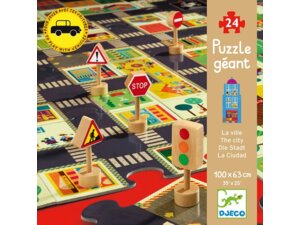 DJECO Riesenpuzzle Die Stadt 24 Teile DJ07161