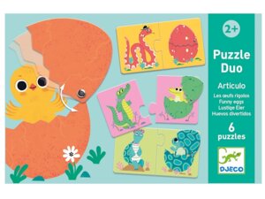 DJECO Puzzle Duo Lustige Eier DJ08193